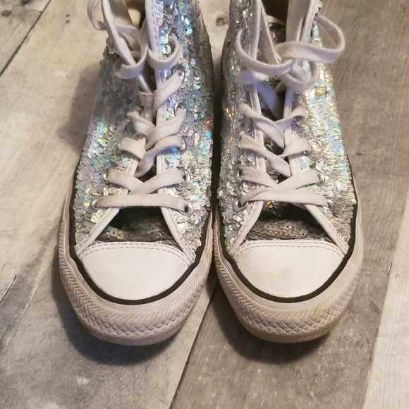 Sequins high top Chuck Taylor Converse sneakers - Picture 4 of 6
